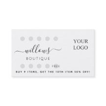 Seu Cartão de visita de placa de aperto de logotip