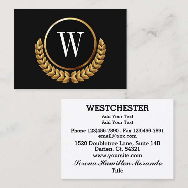 Seu Cartão de visita sofisticado (Frente/Verso)