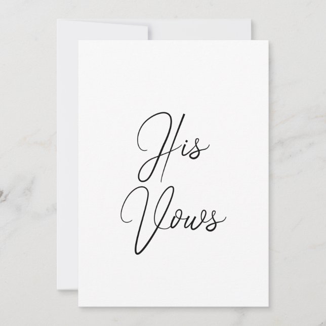 Seu Cartão de Voto | Livreto de Votos de Casamento (Frente)