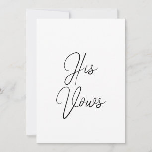 Seu Cartão de Voto Livreto de Votos de Casamento
