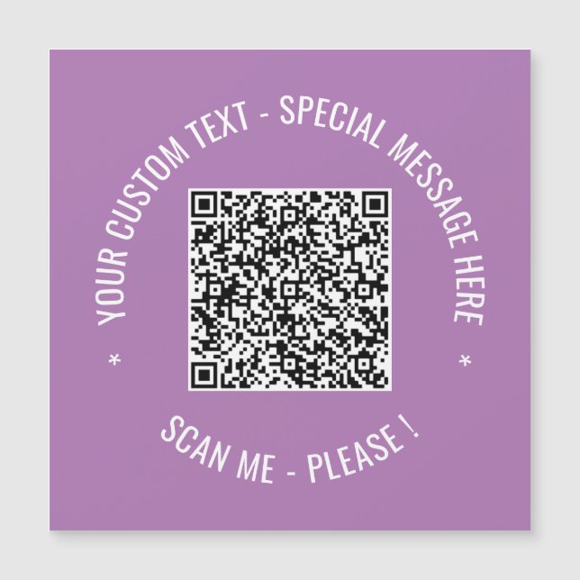 Seu cartão magnético de texto personalizado com in (Frente)