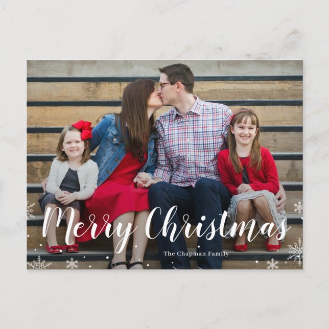 Seu cartão postal de Natal com saudação de Inverno (Frente)