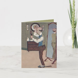 Seu Cartão Vintage Bald Balding Humor Horrível