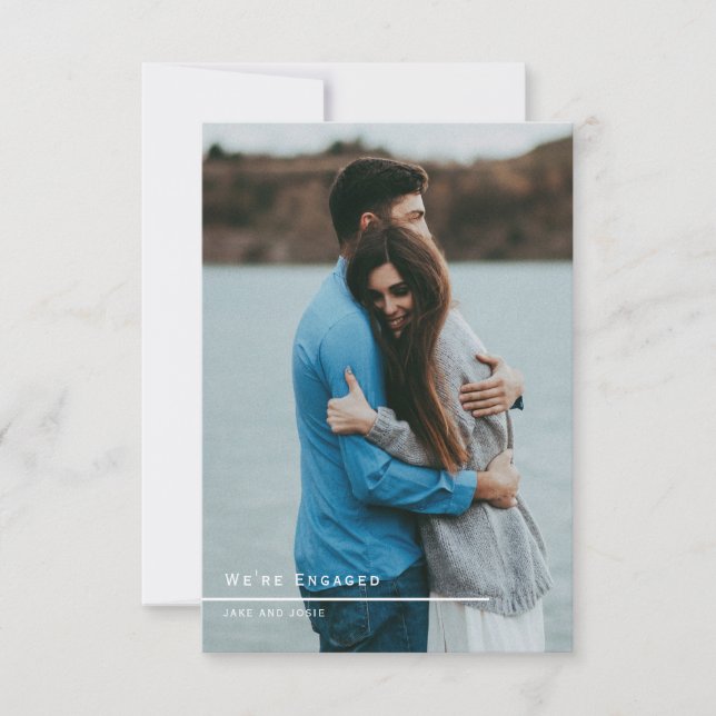 Seu cartões de agradecimentos de festa de noivado  (Frente)