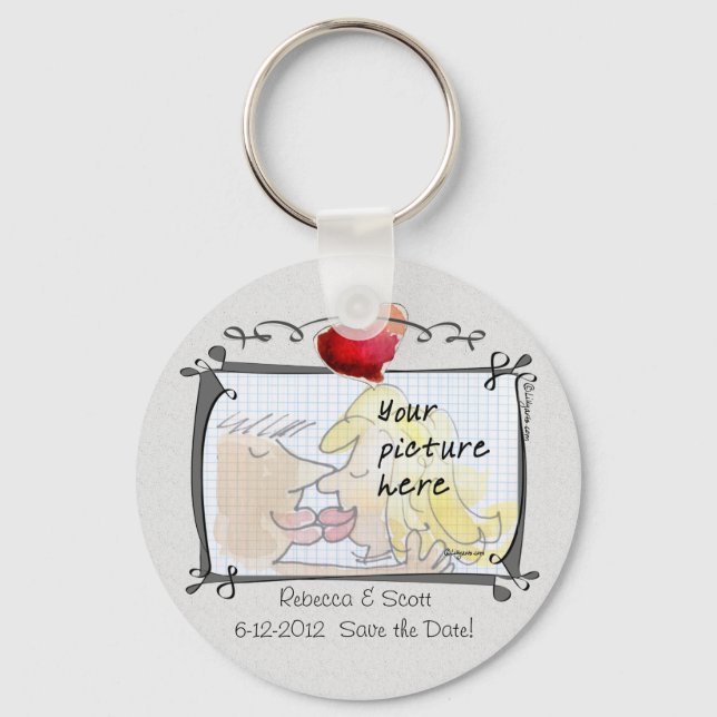 Seu casamento fotográfico Salve os Chaveiros de da (Frente)