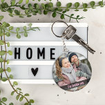 Seu Chaveiro de fotos favorito<br><div class="desc">Personalize com sua foto de casal favorita,  mostrando seu texto ou nome definido em tipografia elegante,  criando uma memória e um presente exclusivos. Uma bela lembrança.</div>
