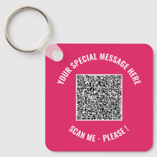 Seu código QR Chaveiro de texto personalizado Esco