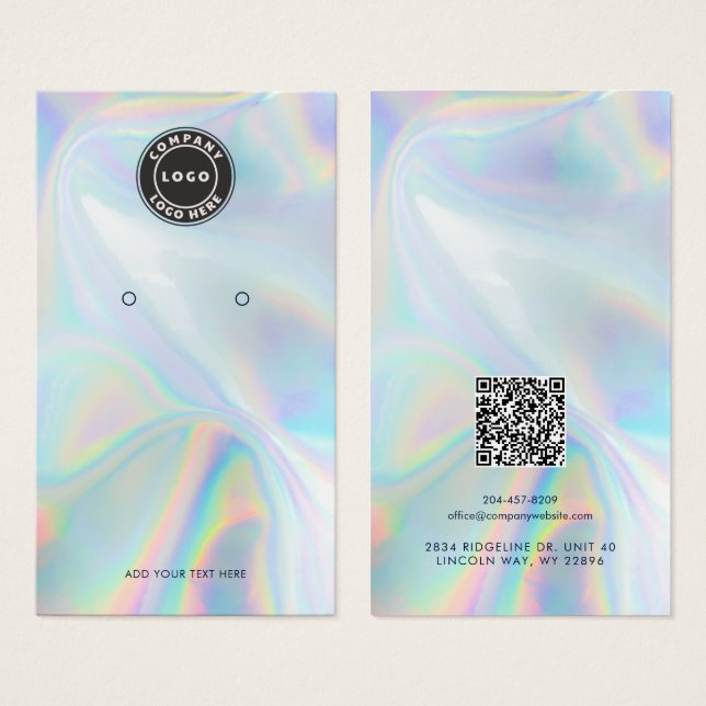 Seu Código QR de Logo em Cartão de Exposição de Br (Frente & Verso)