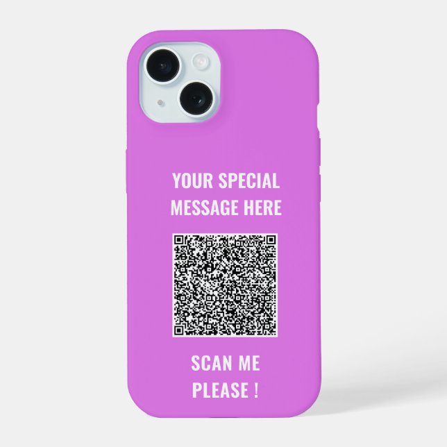 Seu código QR e capas de iphone de texto personali (Verso)