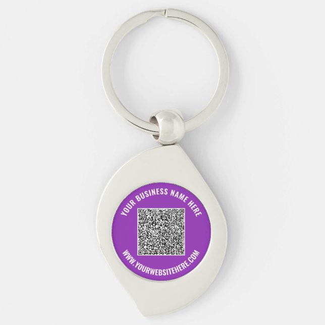 Seu código QR e Chaveiro de texto personalizado es (Frente)