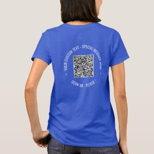 Seu código QR e Modelo de Camisa de Texto Personal