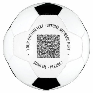 Seu código QR e o exemplo de bola de futebol de te