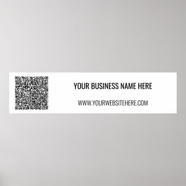 Seu código QR e Poster de Promocional de Texto Per (Frente)