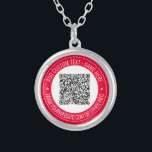 Seu código QR e Presente de Colar de Texto Escolhe<br><div class="desc">Cores e fontes personalizadas - Colares personalizados com informações de verificação de código QR e Design profissional de texto personalizado Empresa de Promocionais empresariais ou Presente de colar pessoal moderno - Adicionar seu código QR - Imagem ou logotipo - Foto / Nome - Empresa / Site ou E-mail ou telefone...</div>