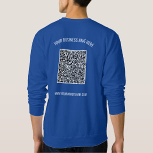 Seu código QR e sua camiseta de negócios de texto