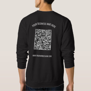 Seu código QR e sua camiseta de negócios de texto