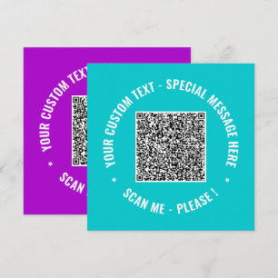 Seu código QR e sua placa de texto personalizada e