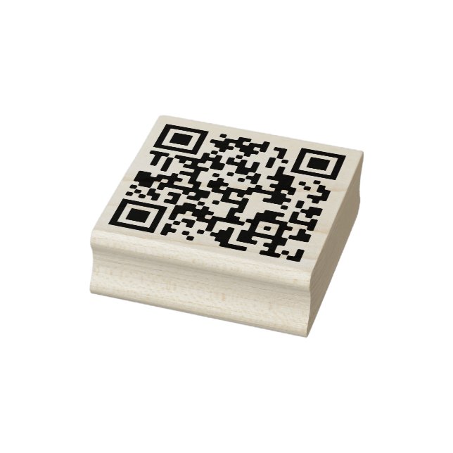 Seu Código QR mais Carimbo de Borracha de Detalhes (Carimbo)