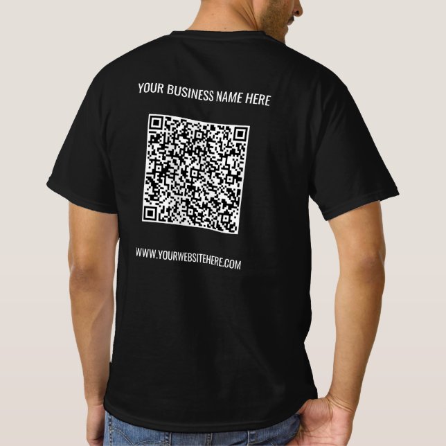 Seu código QR - Modelo da Camisa T da Empresa de T (Verso)