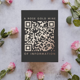 Seu código QR Rosa preto Dourado Engraçado