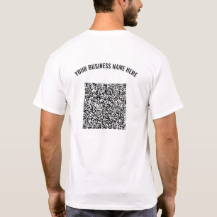Seu código QR Texto personalizado Modelo de Camisa