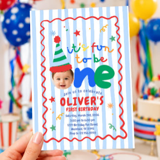 Seu Convite de Aniversário de Um Ano É Divertido