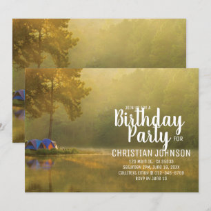 Seu Convite de Aniversário para Foto de Camping