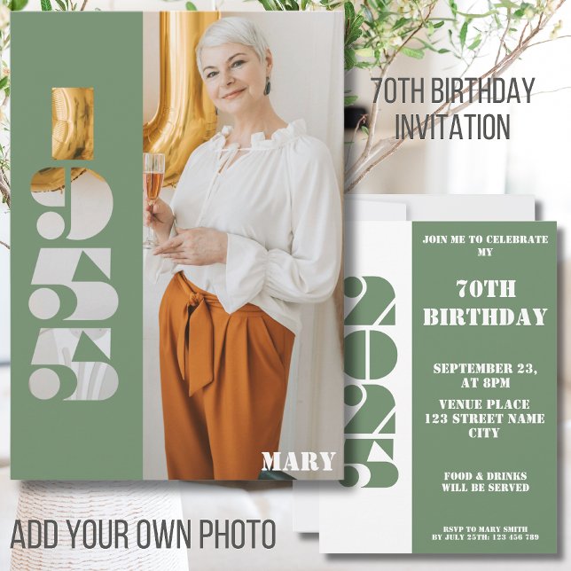 Seu convite para 70 de aniversário de 1955 (Criador carregado)