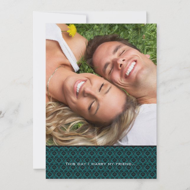 Seu convite para casamento de fotos... eu casado m (Frente)