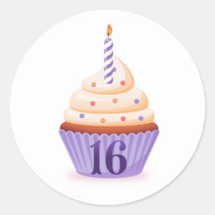 Seu Cupcake de Sweet Sixteen / Adesivos