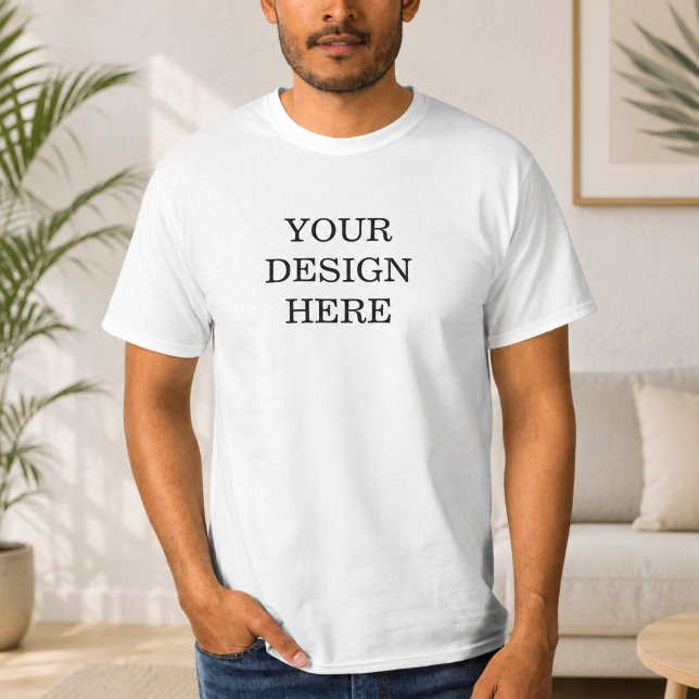 Seu Design Aqui Modelo de Camiseta Engraçada Perso (Criador carregado)