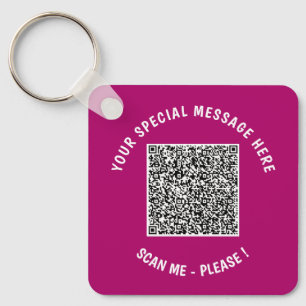 Seu Design QR Code Chaveiro Exemplo de Texto Perso