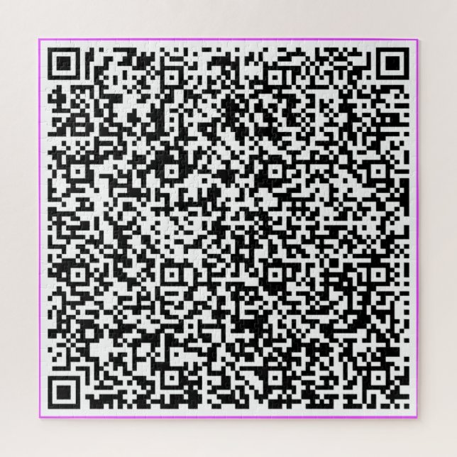 Seu Design QR Code Quebra-cabeça de Exemplo de Col (Vertical)
