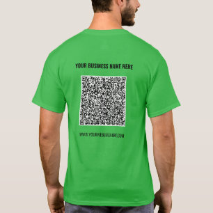 Seu Design QR Code T-Shirt Exemplo de Texto Person