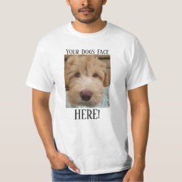 Seu dos cães da cara t-shirt branco aqui
