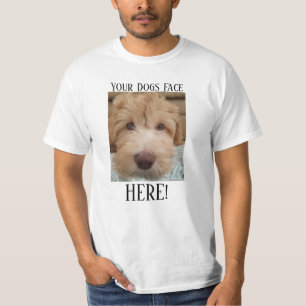 Seu dos cães da cara t-shirt branco aqui