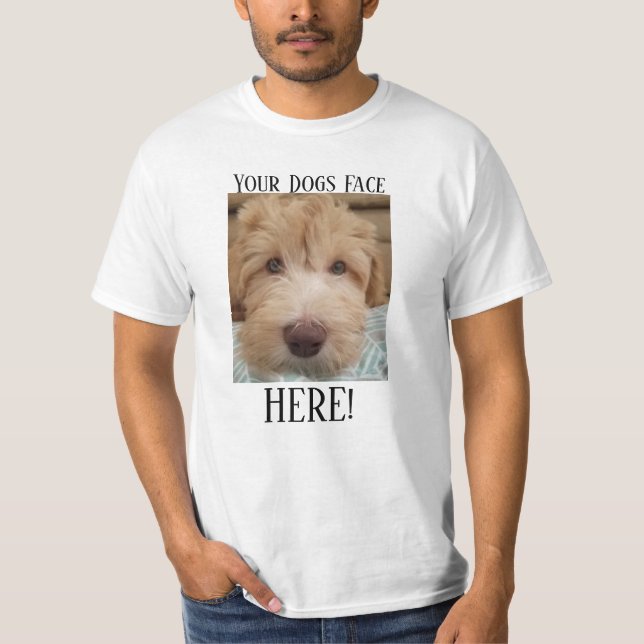 Seu dos cães da cara t-shirt branco aqui (Frente)
