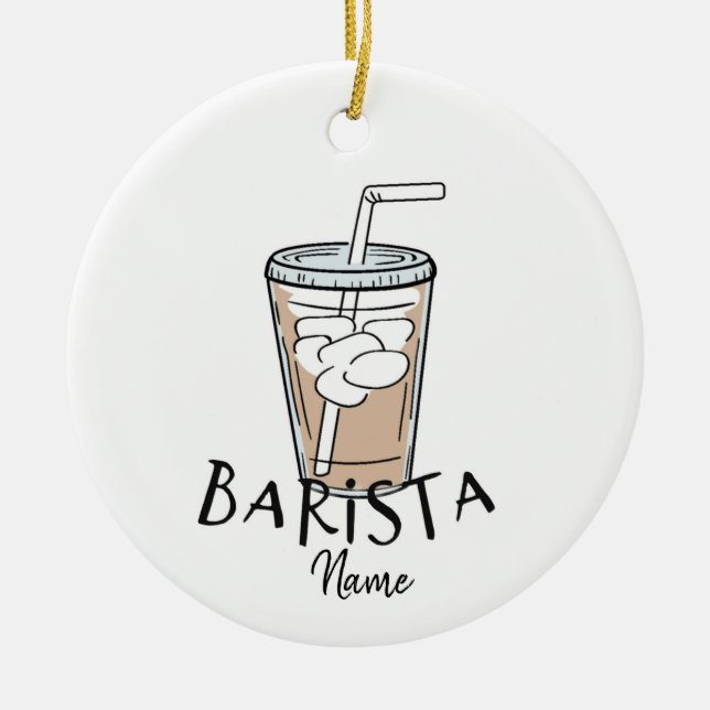 Seu Enfeites de natal Barista Favorito (Frente)