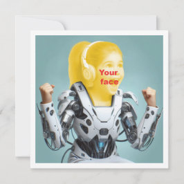 Seu filho como um super-herói, cartão de super-her