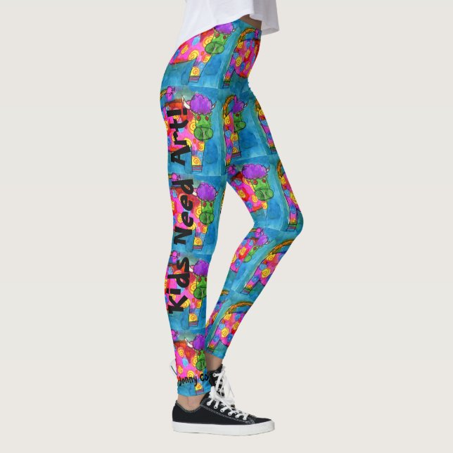 Seu filho é um ARTISTA Personalizado Leggings Yoga (Direita)