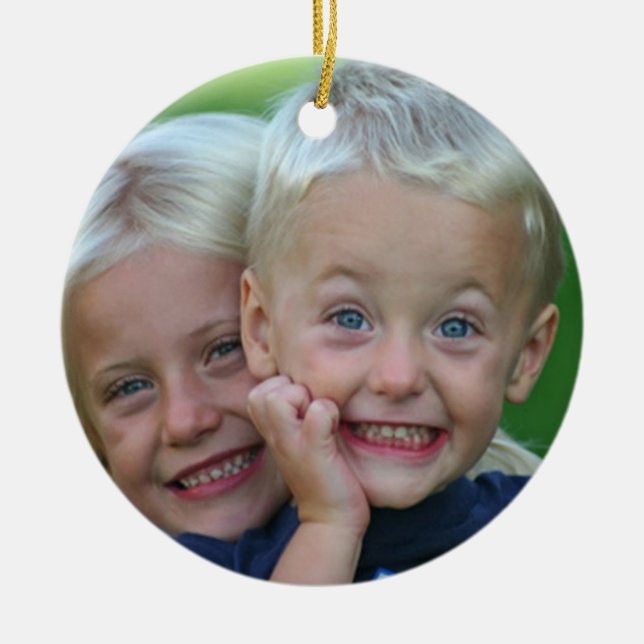 Seu Foto Personalizado no verso Enfeite de Natal (Frente)