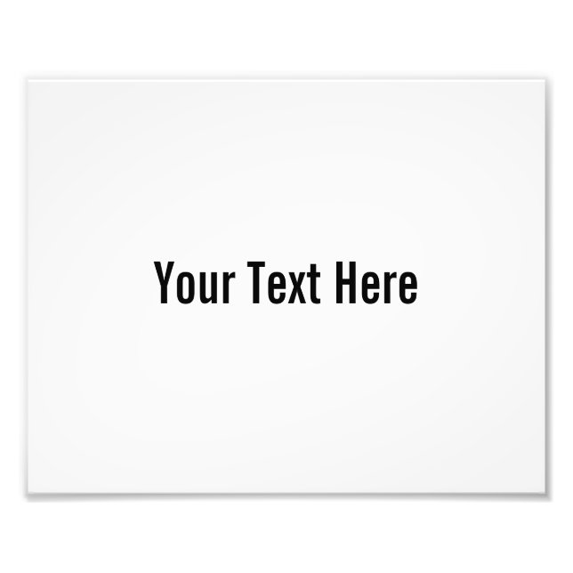 Seu Impressão de Fotografia Personalizada do Texto (Frente)