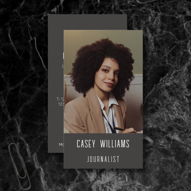 Seu jornalista fotojornalista Cartão de visita (Criador carregado)