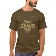 Seu logotipo aqui - Camisa marrom personalizada