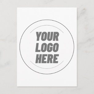 Seu logotipo aqui cartões postais personalizados