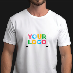 Seu Logotipo Aqui Simples Camiseta Branca Promocio