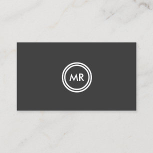 SEU LOGOTIPO das INICIAIS no cartão de visita das