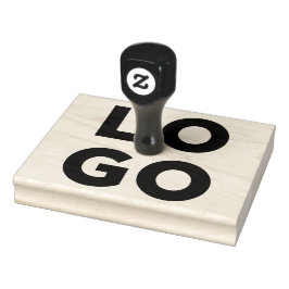 Seu logotipo de empresa Carimbo de borracha grande