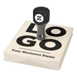 Seu logotipo de empresa Carimbo de borracha grande