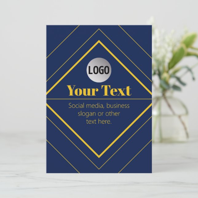 Seu logotipo e modelo de design personalizável (Em pé/Frente)